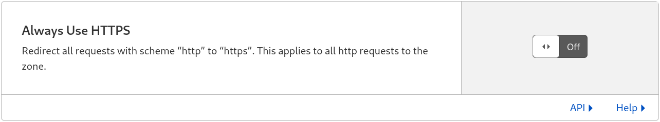 Turn off automatic HTTPS redirection HTTPS set up on Cloudflare